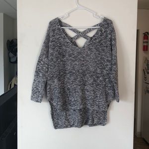 Knitted Sweater with Crisscross Back